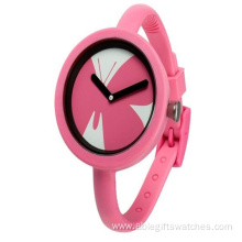 Silicone Thin Strap Quartz Watch for Sports Kids